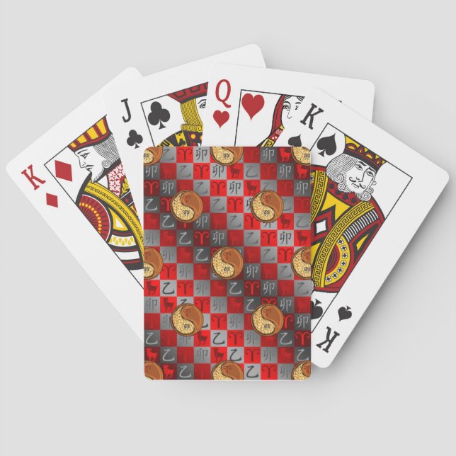 Väduren & Träkaninen. Casinokort (Baksidan)