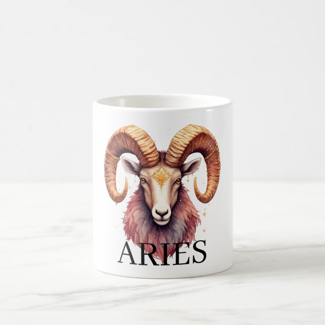 Väduren Vädur Akvarell | Celestial Zodiak Astrolog Kaffemugg (Center)