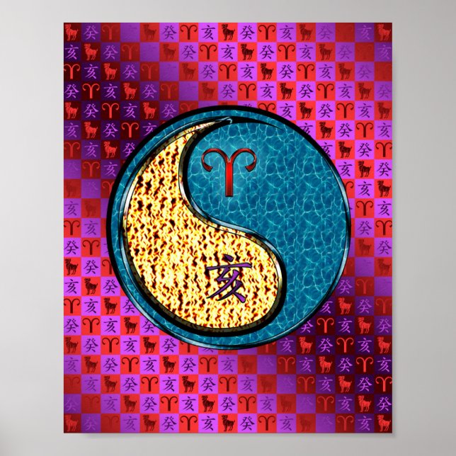 Väduren & Vatten Gris Poster (Framsidan)