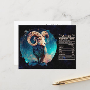 Väduren Zodiak Födelsedagskort Vykort