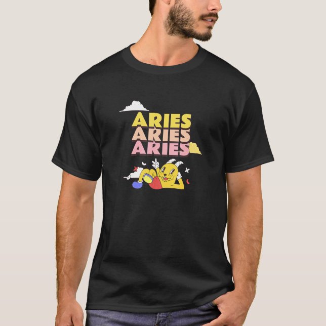 Väduren Zodiakeltecken T Shirt (Framsida)