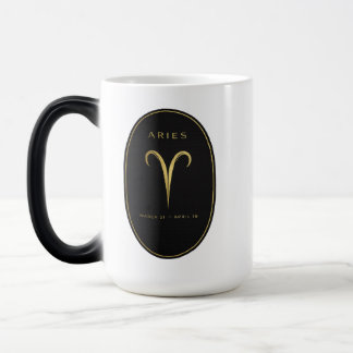 Väduren Zodiakmugg – Svart & Guld Lyxemblem | Bl Magisk Mugg