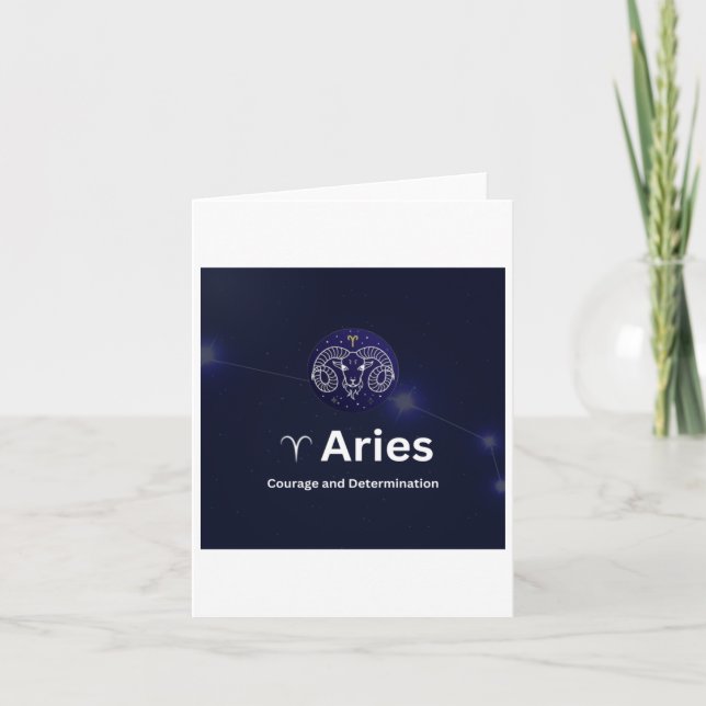 Väduren Zodiakteckens dekal  Kort (Framsida)