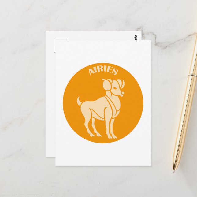 Väduren, Zodiaktecknet, Horoskop, Astrologi Vykort (Fram/Back In Situ)