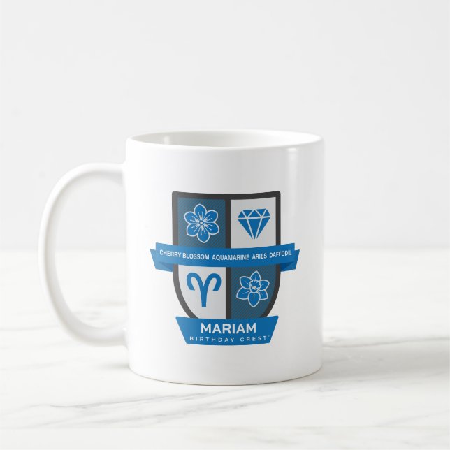 Vädurens födelsedagsvapen™ för 21-31 mars Mugg (Vänster)