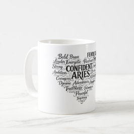 Vädurens Kaffe Mugg | Stjärnteckens Ordmoln