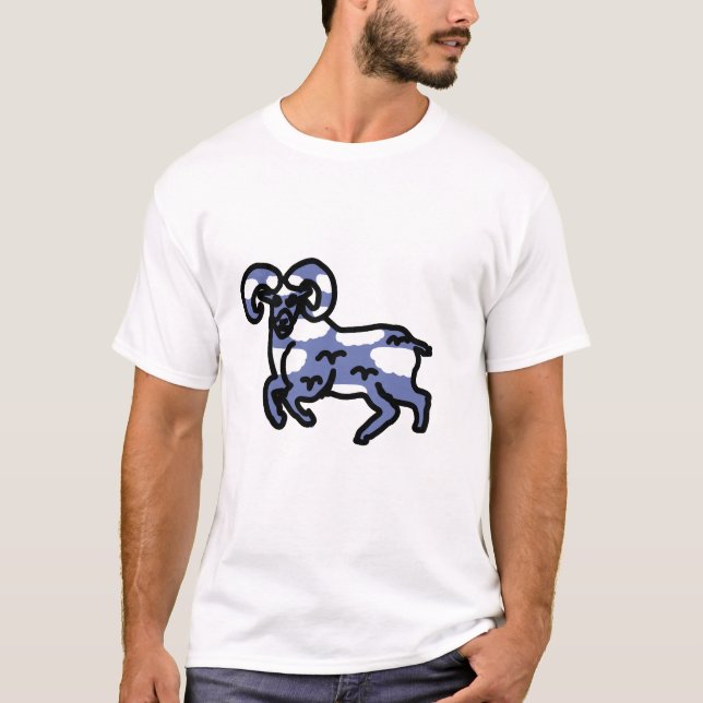 Vädurens Ram Zodiak T-Shirt – Stark Väduren Energi (Framsida)