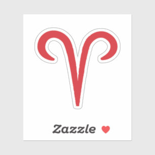 Vädurens röda astrologi Stjärntecken Mars April Fö Klistermärken