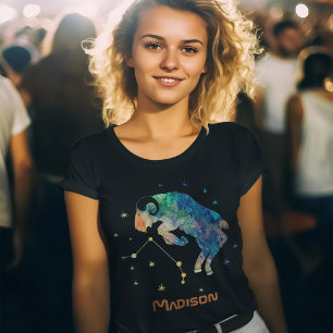 Vädurens stjärnbild Zodiak Vattenfärg Stjärnor Gal T Shirt