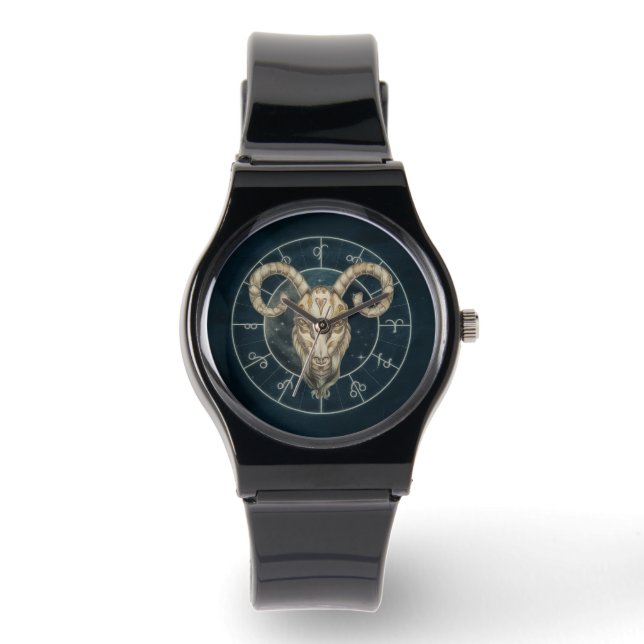 Vädurens stjärntecken armbandsur (Framsida)
