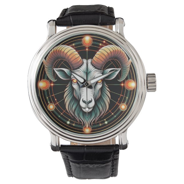 Vädurens stjärntecken armbandsur (Framsida)