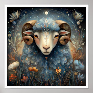 Vädurens stjärntecken astrologi Celestial Poster