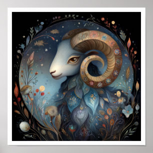 Vädurens stjärntecken astrologi Celestial Poster