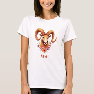 Vädurens stjärntecken boho akvarell T-Shirt