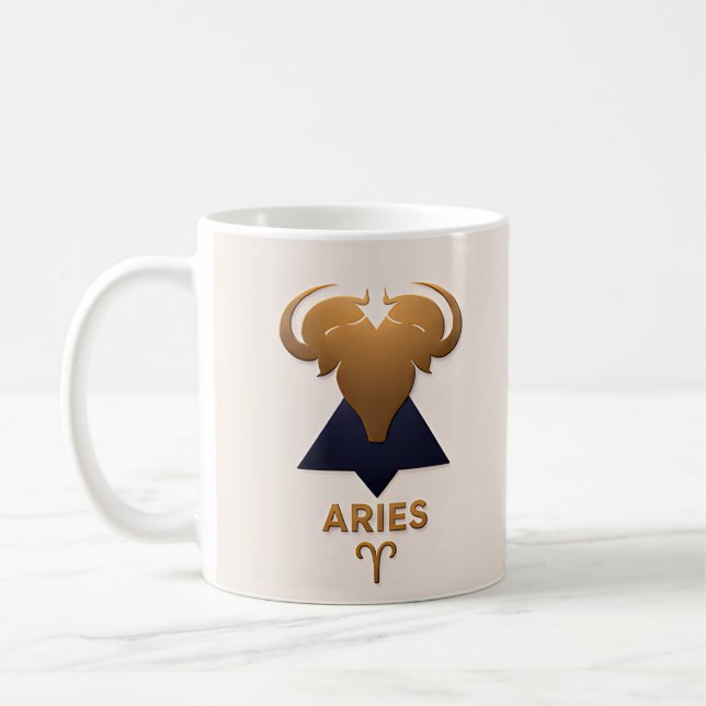 Vädurens stjärntecken Dekoration Astrologipresent Kaffemugg (Vänster)
