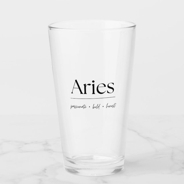 Vädurens stjärntecken Glas  (Framsida)