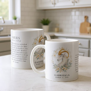 Vädurens stjärntecken Horoskop Personligt Gåva Kaffemugg