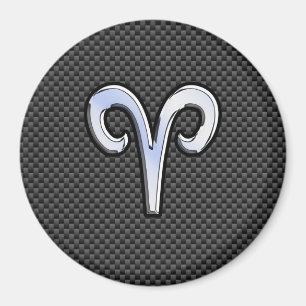Vädurens stjärntecken i kolfiberstil magnet