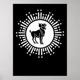 Vädurens stjärntecken Vädur Kosmisk stjärnexplosio Poster