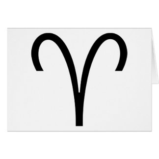 Vädurens symbol Väduren Zodiakens tecken Hälsningskort