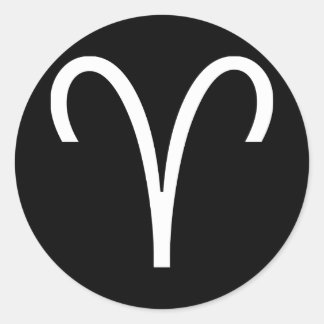 Vädurens symbol Väduren Zodiakens tecken Runt Klistermärke