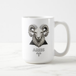 Vädurens Zodiak Vädur Klassisk Svart Vit Astrologi Kaffemugg