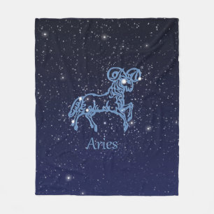 Vädurkonstellation och Zodiac undertecknar med Fleecefilt
