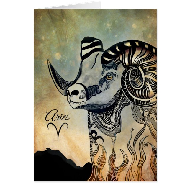 VädurZodiac Hälsningskort (Framsidan)