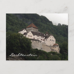 vaduz castle backe vykort