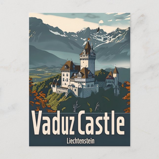 Vaduz Castle Liechtenstein Vykort (Framsida)