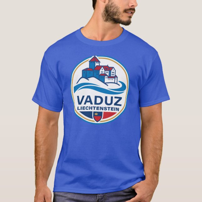 Vaduz Liechtenstein Europa T Shirt (Framsida)