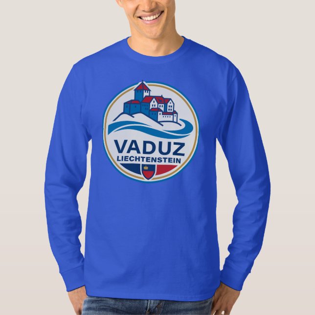 Vaduz Liechtenstein Europa T Shirt (Framsida)