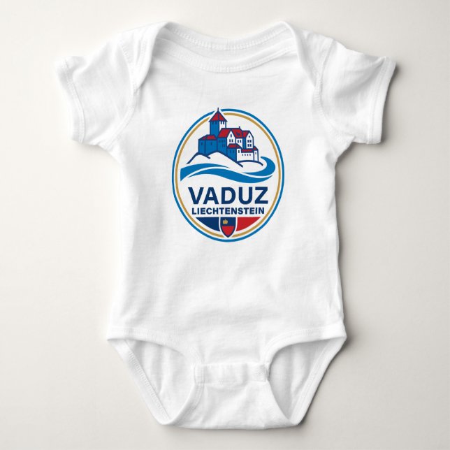 Vaduz Liechtenstein Europa T Shirt (Framsida)