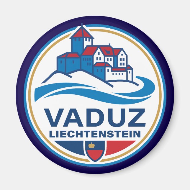 Vaduz Liechtenstein Europe Magnet (Framsidan)