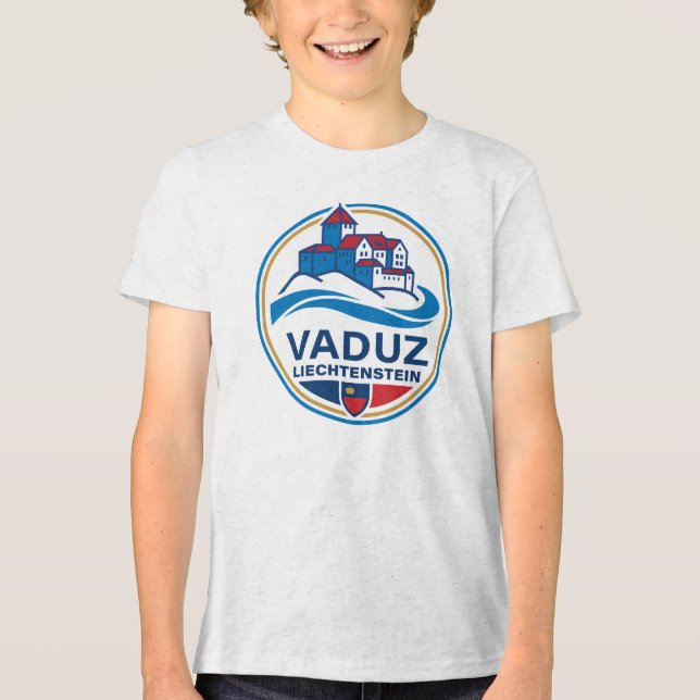 Vaduz Liechtenstein Europe T Shirt (Framsida)