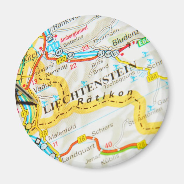 Vaduz, Liechtenstein Magnet (Framsidan)