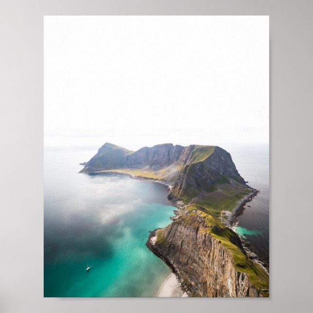 Vaeroy Lofoten Cliff Photo Poster (Framsidan)