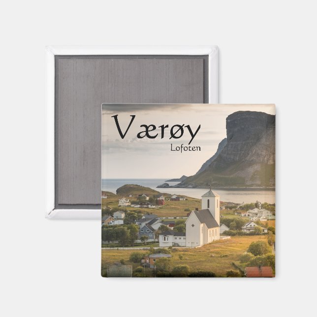 Vaeroy Lofotenöarna Norge Magnet (Front/Back)