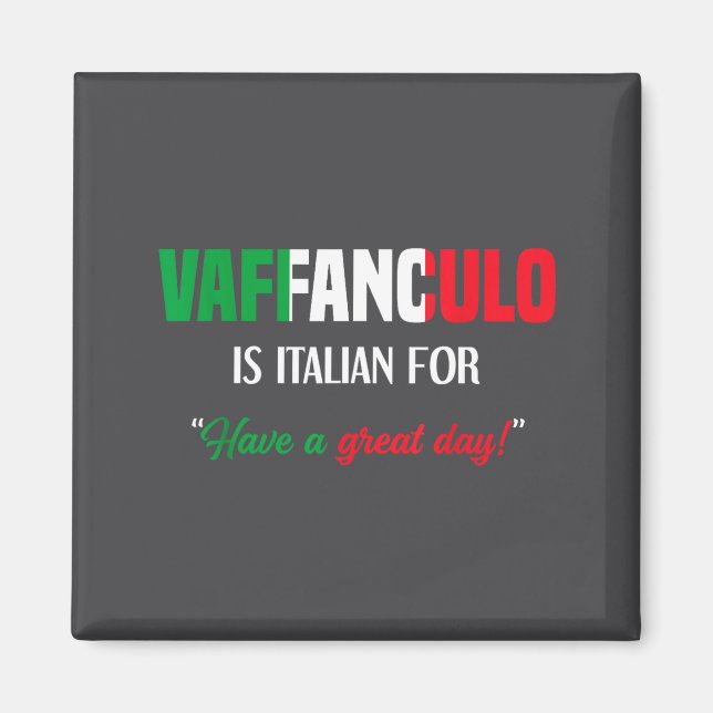 Vaffanculo Day Uttalande Har Italienska Magnet (Framsidan)