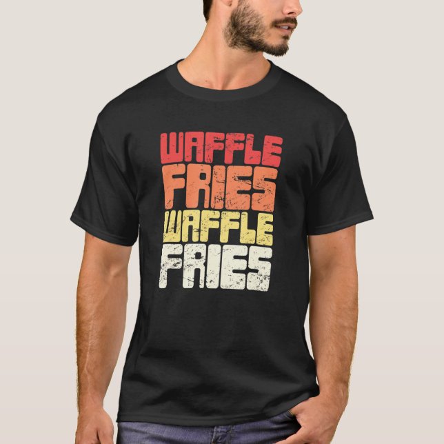 Våffelgrå snabbmatspån 1 t shirt (Framsida)