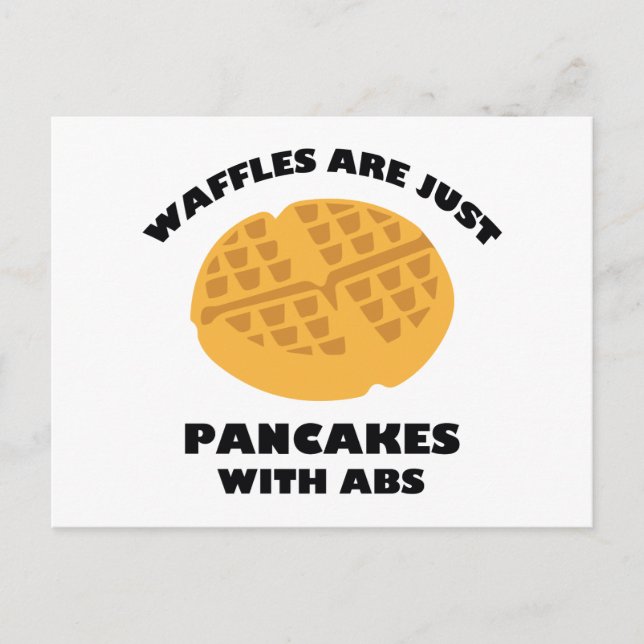 Våfflor är bara pancakes med ABS Vykort (Framsida)