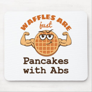 Våfflor är bara pancakes med Abs Waffle Älskare Musmatta