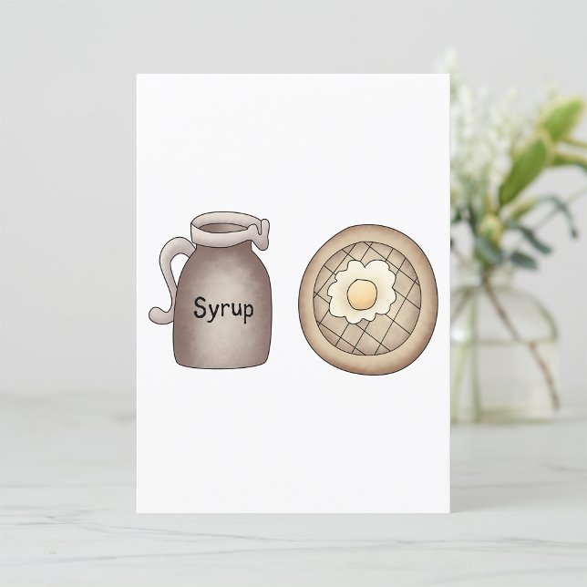 Våfflor och äppelsirap inbjudningar (Skapare uppladdad)