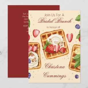 Våfflor & önskningar Bröllopsbrunch Inbjudningar