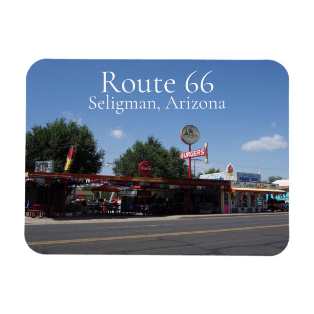 Väg 66 Amerikanska huvudgatans seligman Arizona Magnet (Horisontell)