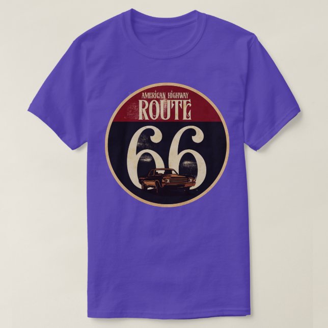 Väg 66 Amerikanska motorvägen T Shirt (Design framsida)