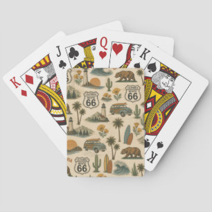 Väg 66 Bilresa Lucky Hand Casinokort
