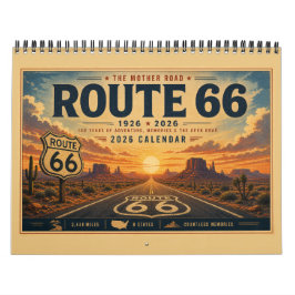 Väg 66 Centennial Americana Väggkalender Kalender