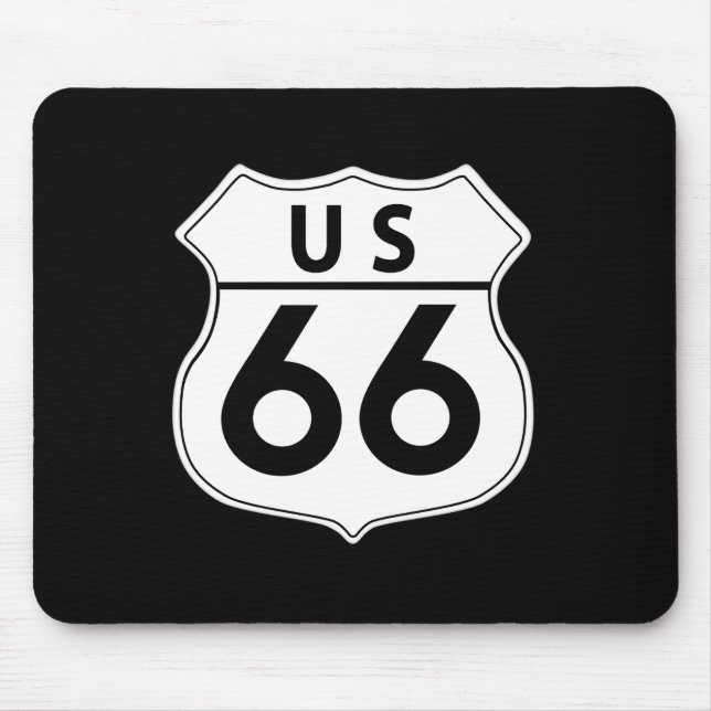 Väg 66 Classic Road Sign Mousepad Musmatta (Framsidan)