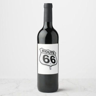 Väg 66 Flaska i Vin Vinflaska Etikett